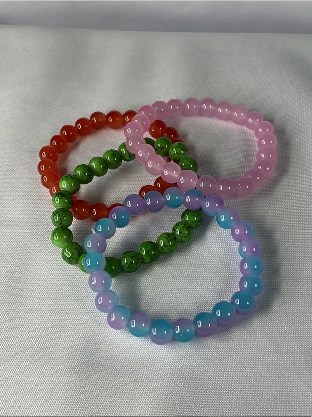 Colorful Beaded Stretch Bracelets Stackable Y2K Jewelry Set